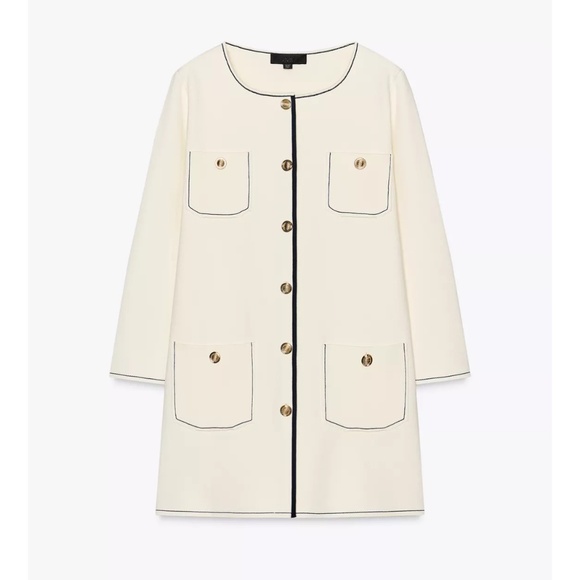 NWT Long Two Tone Designer Cardigan S. L - Picture 5 of 8